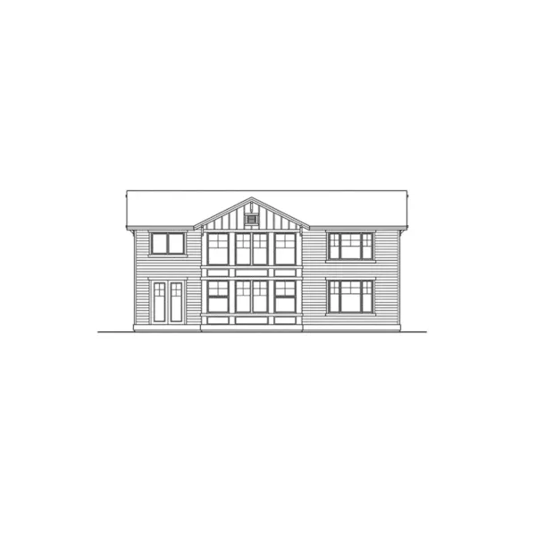 Shingle House Plan Rear Elevation - Lester Manor Traditional Home 071D-0150 - Shop House Plans and More