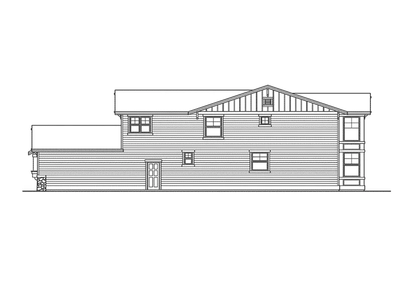 Traditional House Plan Right Elevation - Lester Manor Traditional Home 071D-0150 - Shop House Plans and More