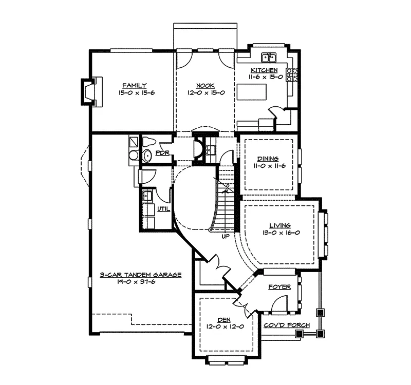 Country House Plan First Floor - Eugenia Place Modern Home 071D-0152 - Search House Plans and More