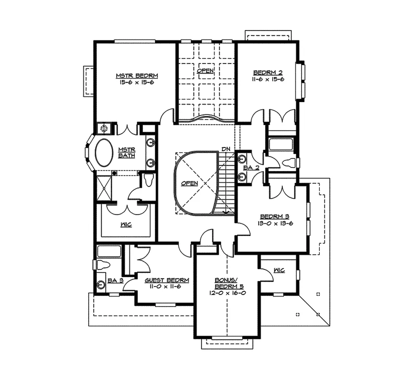 Country House Plan Second Floor - Eugenia Place Modern Home 071D-0152 - Search House Plans and More