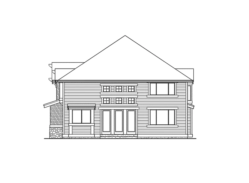 Country House Plan Rear Elevation - Eugenia Place Modern Home 071D-0152 - Search House Plans and More