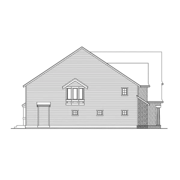 Craftsman House Plan Left Elevation - Seclusion Point Cottage Home 071D-0153 - Shop House Plans and More