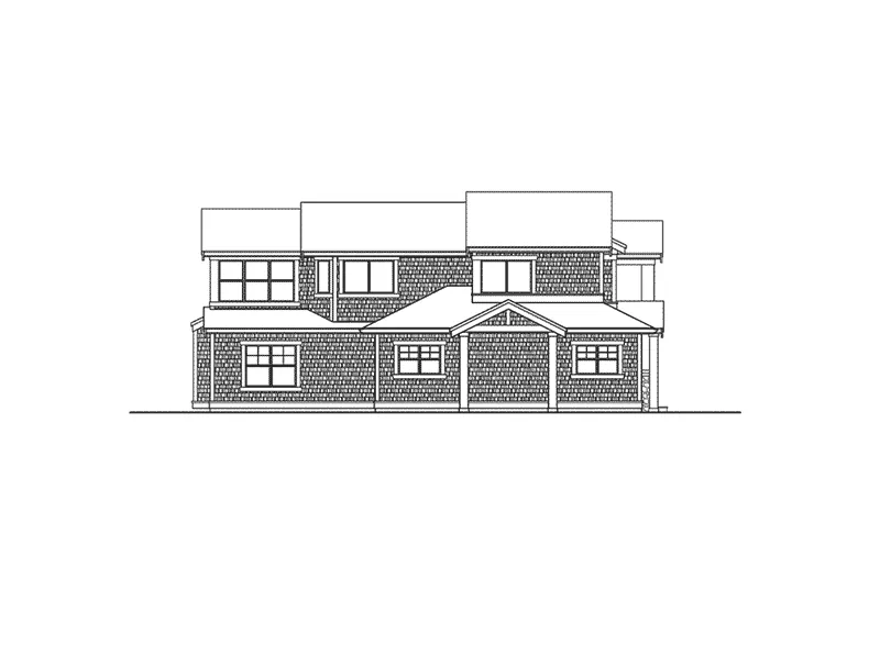 Arts & Crafts House Plan Left Elevation - Granada Luxury Home 071D-0154 - Search House Plans and More
