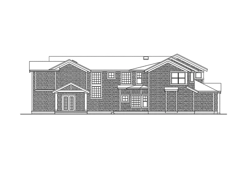 Arts & Crafts House Plan Rear Elevation - Granada Luxury Home 071D-0154 - Search House Plans and More