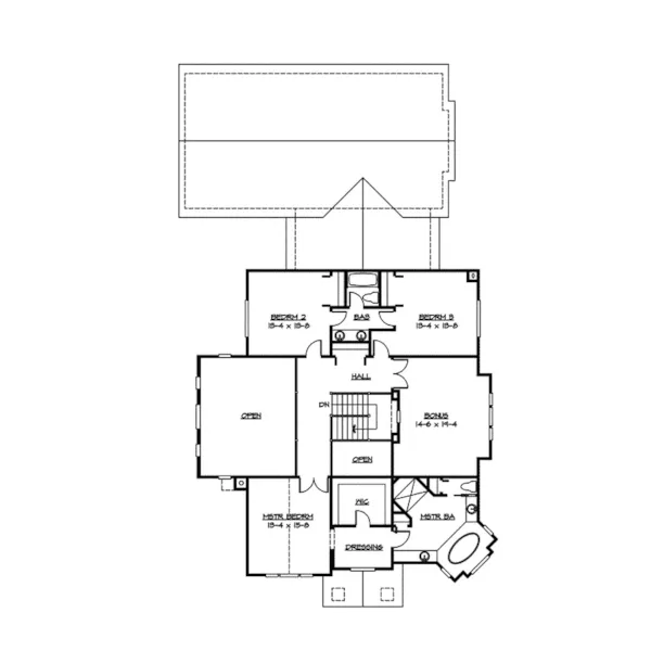 Craftsman House Plan Second Floor - Fauna Craftsman Home 071D-0157 - Search House Plans and More