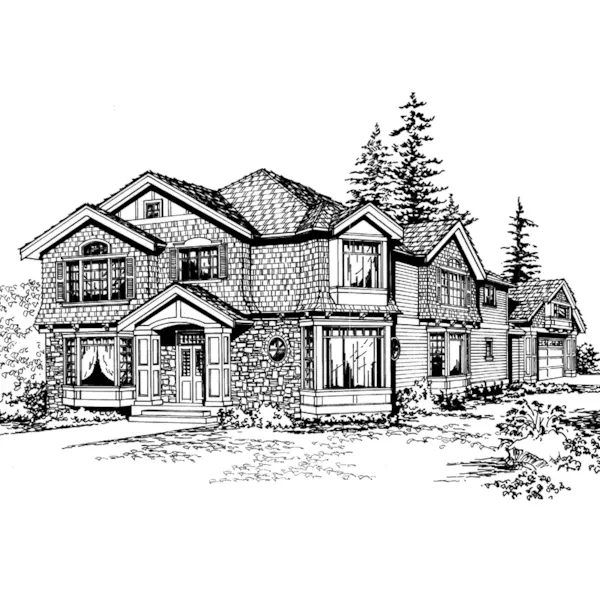 Craftsman Home Features Interesting Angles