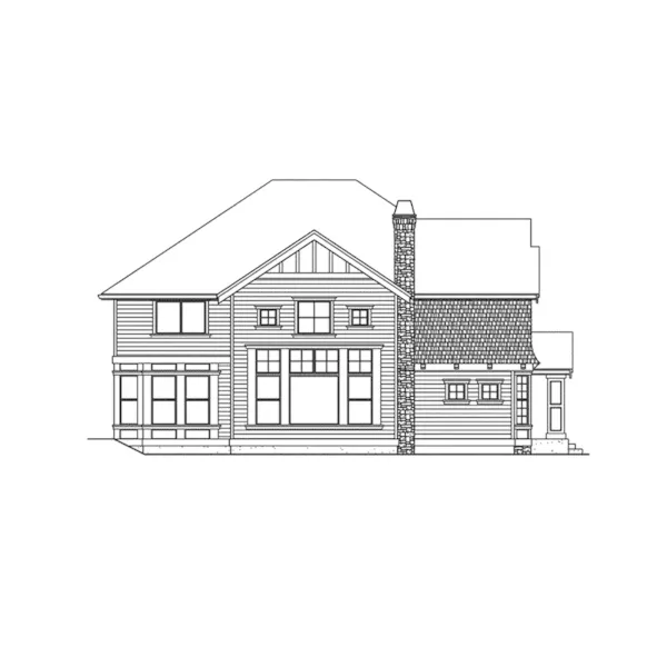 Craftsman House Plan Right Elevation - Fauna Craftsman Home 071D-0157 - Search House Plans and More