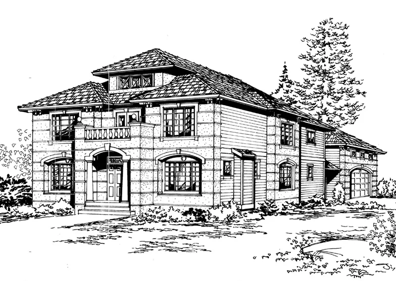 Traditional House Plan Front Image of House - Mehlview Southern Home 071D-0159 - Shop House Plans and More