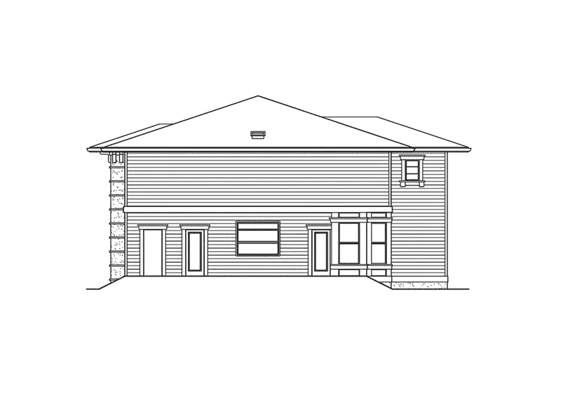 Modern House Plan Rear Elevation - Mehlview Southern Home 071D-0159 - Shop House Plans and More
