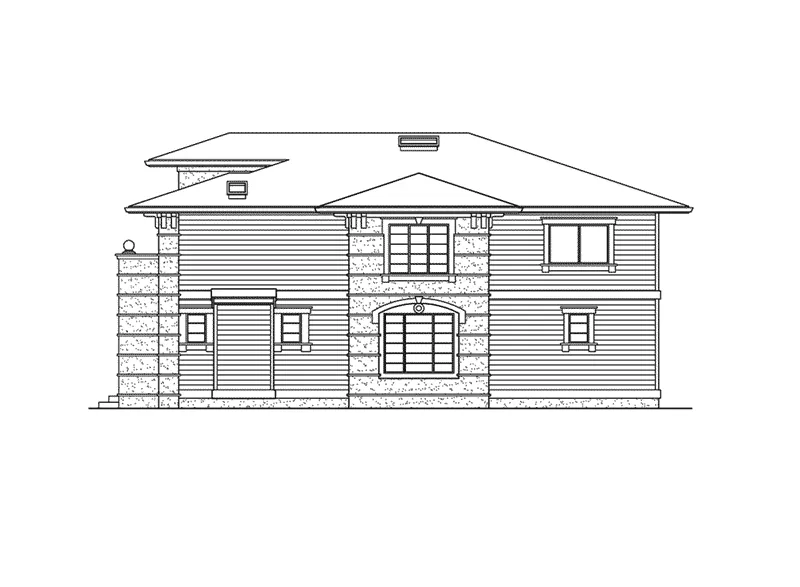 Modern House Plan Right Elevation - Mehlview Southern Home 071D-0159 - Shop House Plans and More