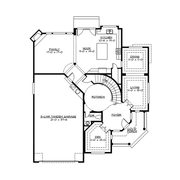 Southern House Plan First Floor - Esther Modern Country Home 071D-0160 - Search House Plans and More