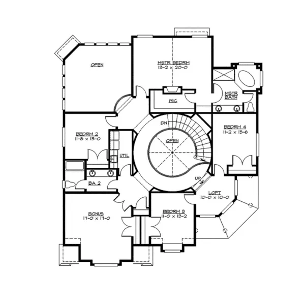 Southern House Plan Second Floor - Esther Modern Country Home 071D-0160 - Search House Plans and More