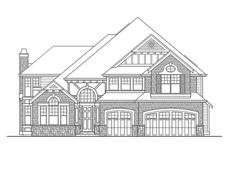Arts & Crafts House Plan Front Elevation - Moravia Luxury Southern Home 071D-0161 - Shop House Plans and More