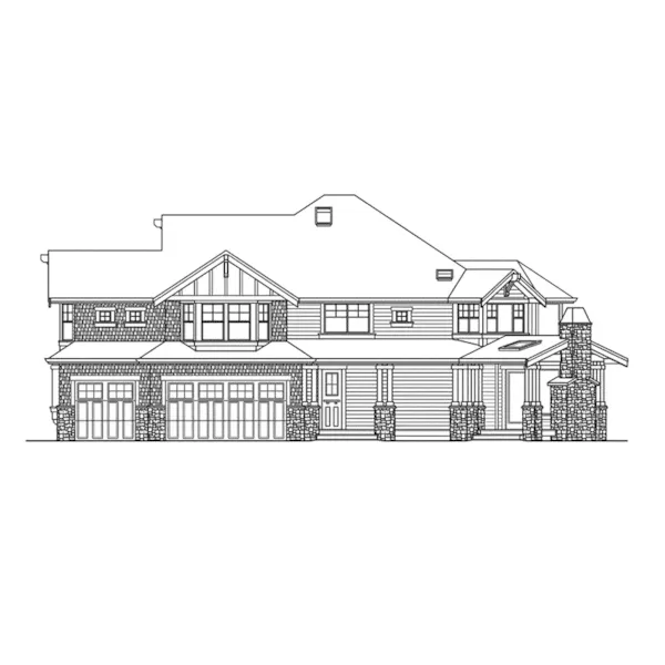 Traditional House Plan Right Elevation - Thistledale Farmhouse 071D-0163 - Shop House Plans and More