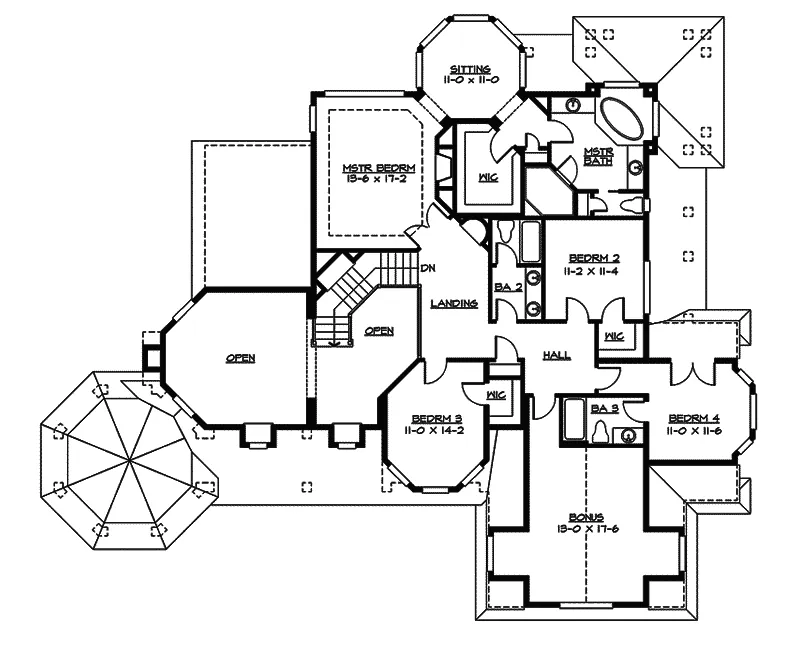 Contemporary House Plan Second Floor - Cannaday Country Victorian Home 071D-0164 - Search House Plans and More
