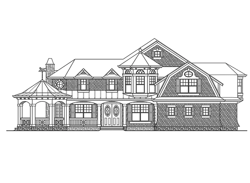 Farmhouse Plan Front Elevation - Cannaday Country Victorian Home 071D-0164 - Search House Plans and More