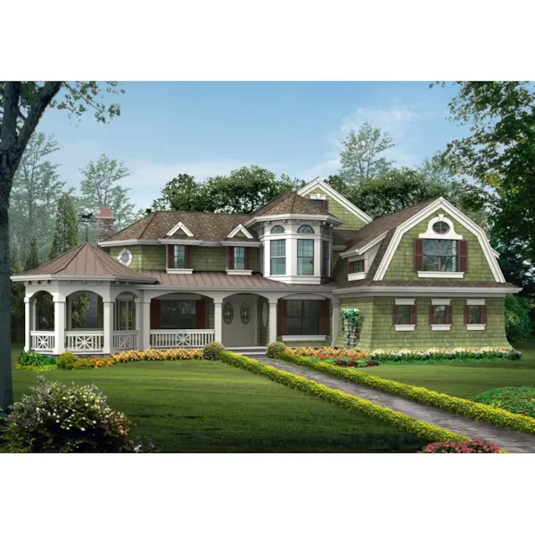 Luxurious Counttry Home With Victorian Gazebo Porch