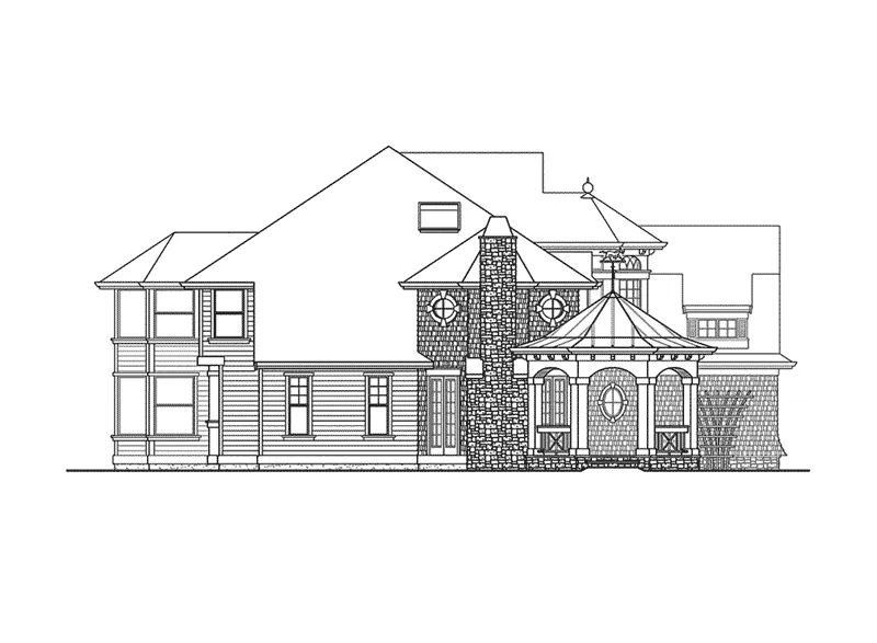 Farmhouse Plan Left Elevation - Cannaday Country Victorian Home 071D-0164 - Search House Plans and More