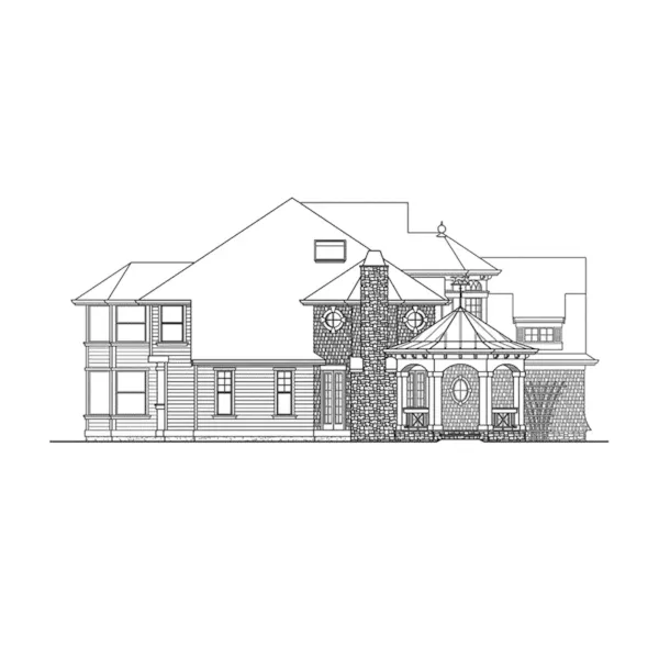 Contemporary House Plan Left Elevation - Cannaday Country Victorian Home 071D-0164 - Search House Plans and More