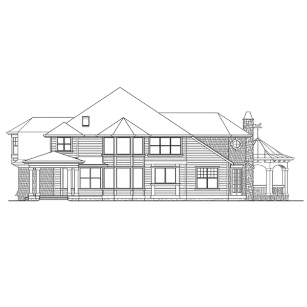 Contemporary House Plan Rear Elevation - Cannaday Country Victorian Home 071D-0164 - Search House Plans and More