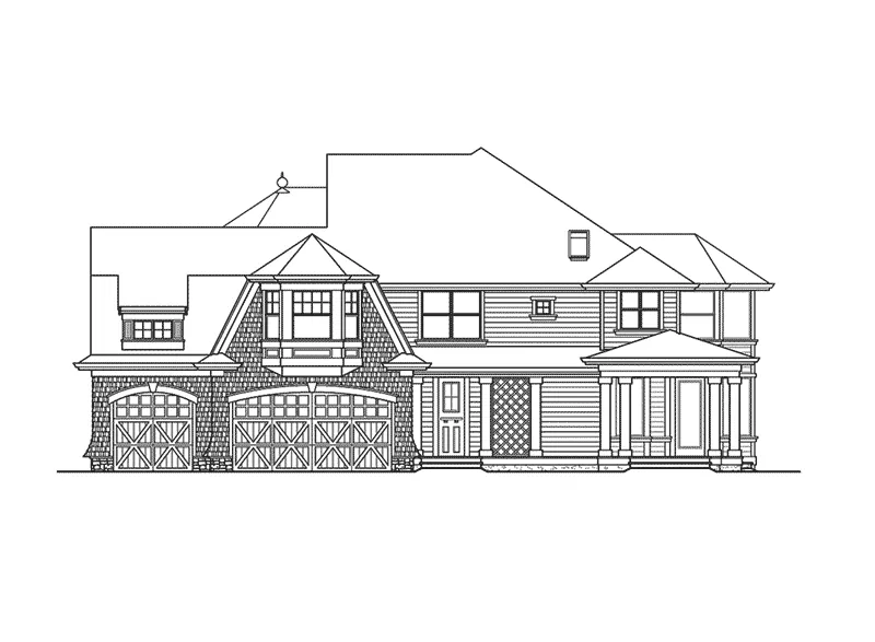 Farmhouse Plan Right Elevation - Cannaday Country Victorian Home 071D-0164 - Search House Plans and More