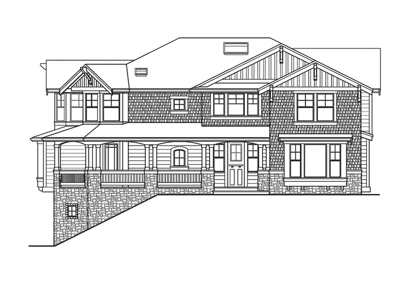 Tudor House Plan Front Elevation - Medway Tudor Home 071D-0166 - Shop House Plans and More