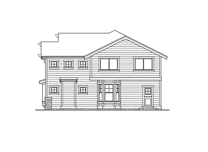 Tudor House Plan Right Elevation - Medway Tudor Home 071D-0166 - Shop House Plans and More