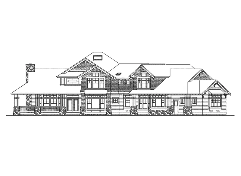 Contemporary House Plan Front Elevation - Estridge Craftsman Home 071D-0167 - Search House Plans and More