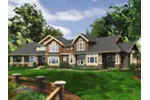 Arts & Crafts House Plan Front Image - Estridge Craftsman Home 071D-0167 - Search House Plans and More
