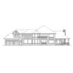 Modern House Plan Rear Elevation - Estridge Craftsman Home 071D-0167 - Search House Plans and More