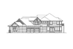 Modern House Plan Right Elevation - Estridge Craftsman Home 071D-0167 - Search House Plans and More