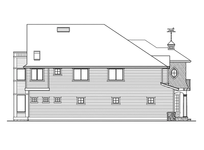 Luxury House Plan Left Elevation - Suson Park Colonial Home 071D-0168 - Shop House Plans and More