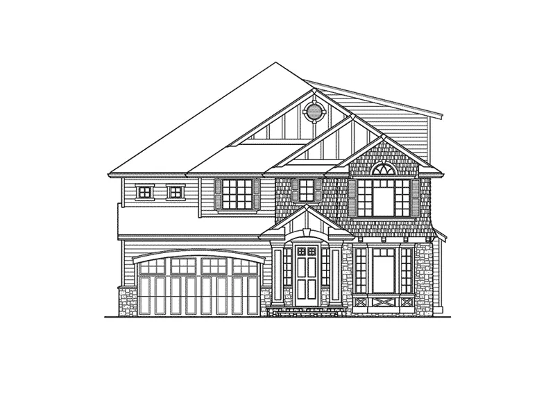 Southern House Plan Front Elevation - Esteban Luxury Craftsman Home 071D-0169 - Search House Plans and More