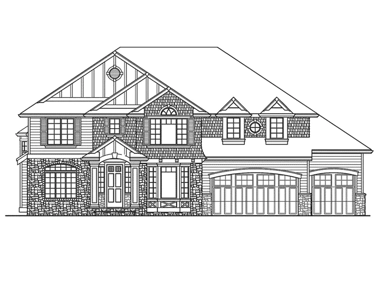 Modern House Plan Front Elevation - Summer Ridge Traditional Home 071D-0170 - Shop House Plans and More