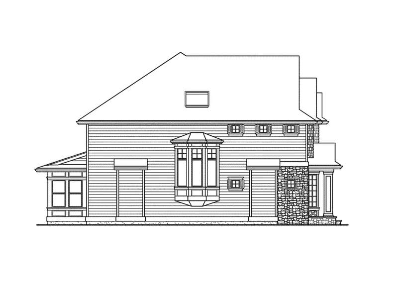 Modern House Plan Left Elevation - Summer Ridge Traditional Home 071D-0170 - Shop House Plans and More