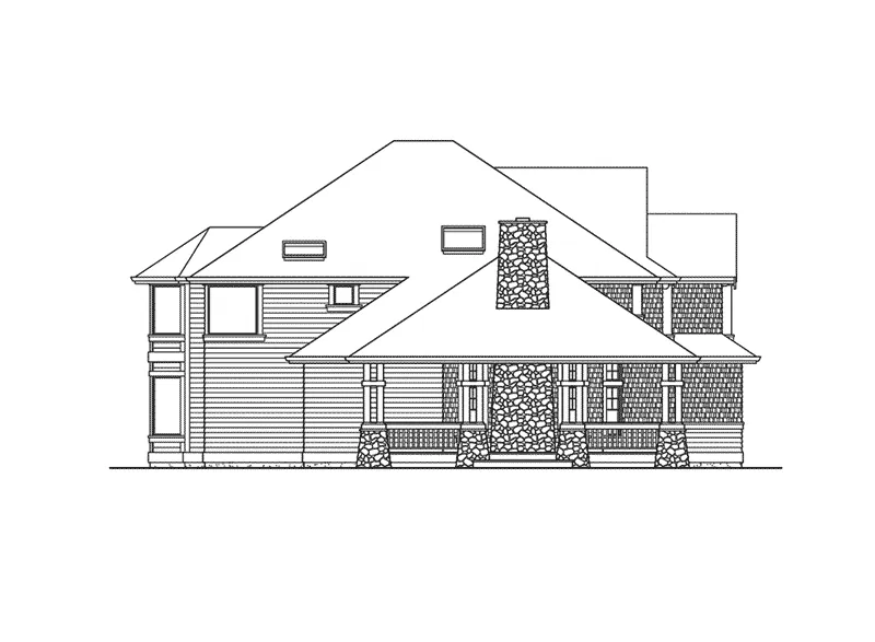 Craftsman House Plan Left Elevation - Robley Craftsman Home 071D-0171 - Shop House Plans and More