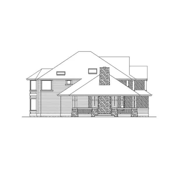 Country House Plan Left Elevation - Robley Craftsman Home 071D-0171 - Shop House Plans and More