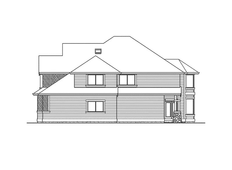 Craftsman House Plan Right Elevation - Robley Craftsman Home 071D-0171 - Shop House Plans and More