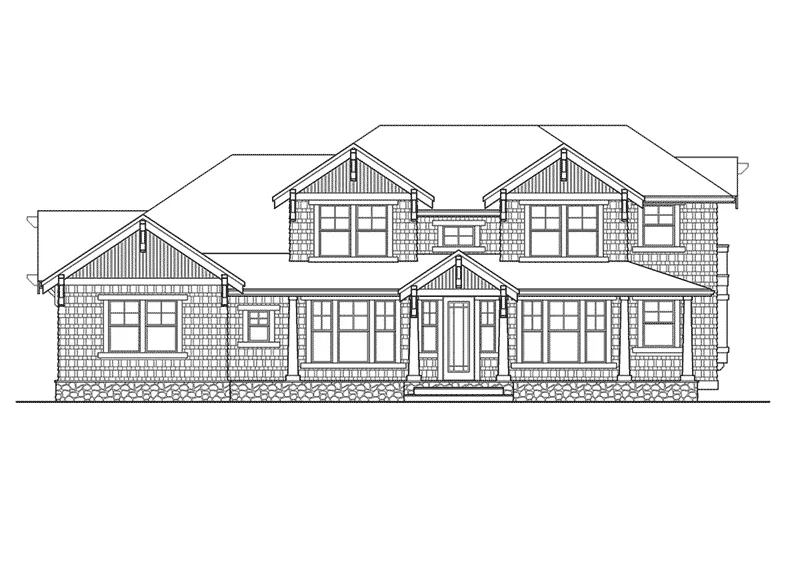 Craftsman House Plan Front Elevation - Carberry Craftsman Home 071D-0172 - Search House Plans and More