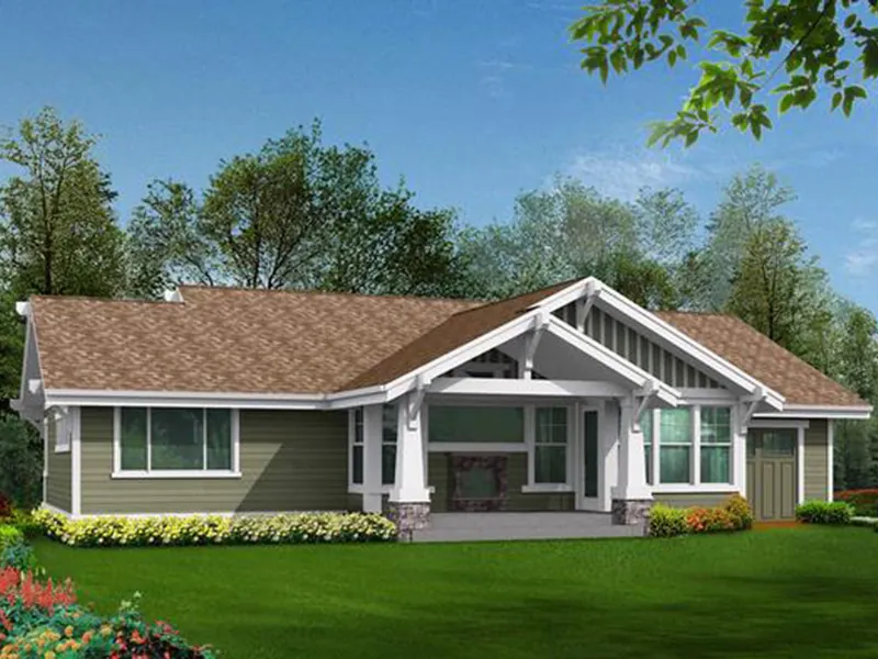 Craftsman House Plan Color Image of House - Sedgemore Ranch Home 071D-0218 - Shop House Plans and More