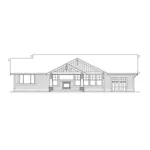 Shingle House Plan Rear Elevation - Sedgemore Ranch Home 071D-0218 - Shop House Plans and More