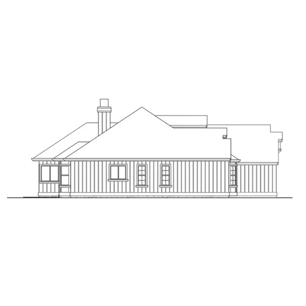 Ranch House Plan Left Elevation - Whispering Pine Traditional 071D-0219 - Shop House Plans and More