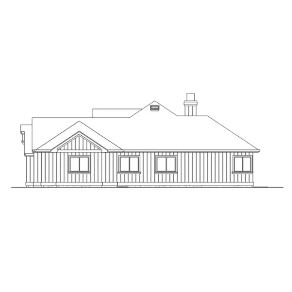 Ranch House Plan Right Elevation - Whispering Pine Traditional 071D-0219 - Shop House Plans and More