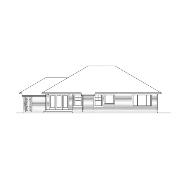 Traditional House Plan Rear Elevation - Jade Forest Country Ranch Home 071D-0220 - Search House Plans and More