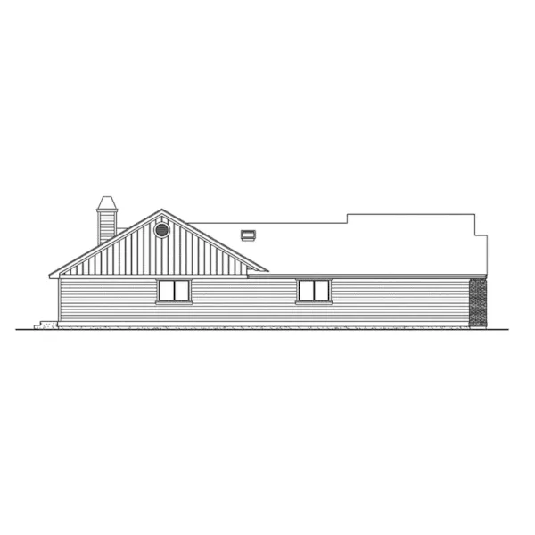 Ranch House Plan Left Elevation - Painesville Ranch Home 071D-0221 - Shop House Plans and More