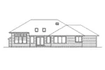 Ranch House Plan Rear Elevation - Cameo Great Ranch Home 071D-0222 - Search House Plans and More