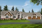 Ranch House Plan Front Image - Malton Ridge Luxury Home 071D-0223 - Shop House Plans and More