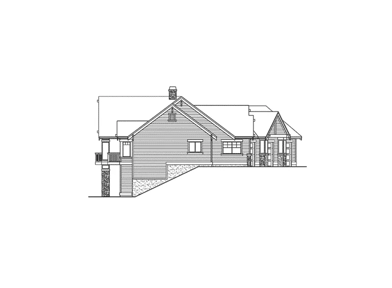 Ranch House Plan Left Elevation - Malton Ridge Luxury Home 071D-0223 - Shop House Plans and More