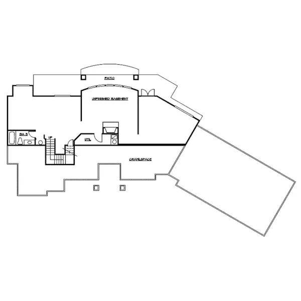 Arts & Crafts House Plan Lower Level Floor - Malton Ridge Luxury Home 071D-0223 - Shop House Plans and More