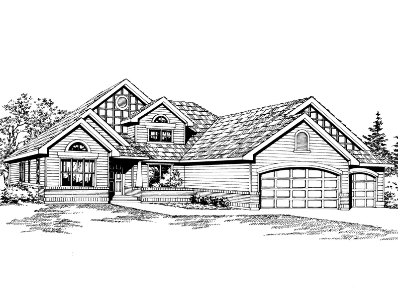 Traditional House Plan Front Image of House - Gladiola Hill Craftsman Home 071D-0226 - Search House Plans and More